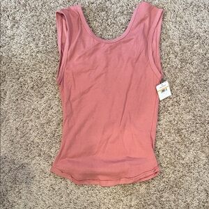 Free People Dusty Rose open back top